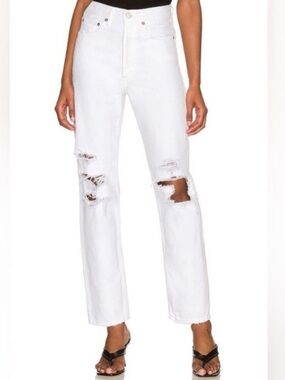 NWT AGOLDE White Mid-Rise 90s Jean